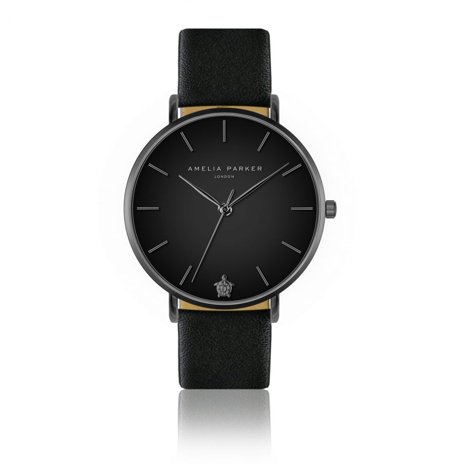 Jet Black Black Leather