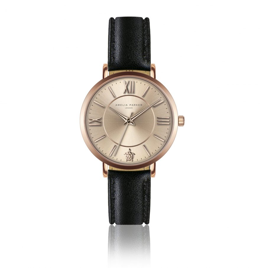 Petite Rose Black Leather