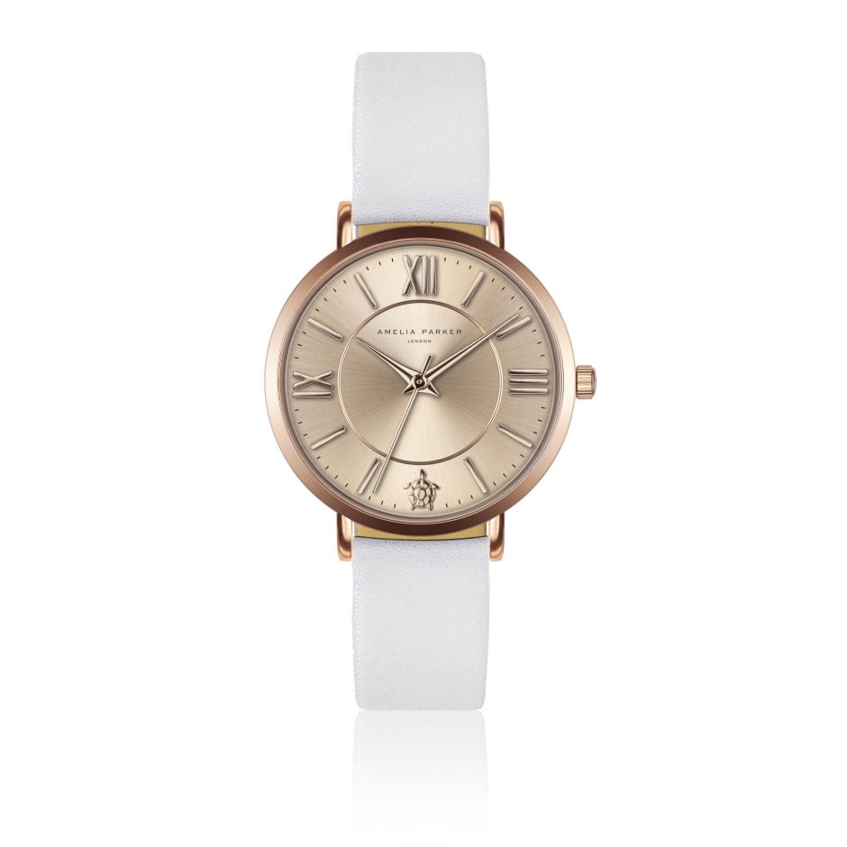 Petite Rose White Leather
