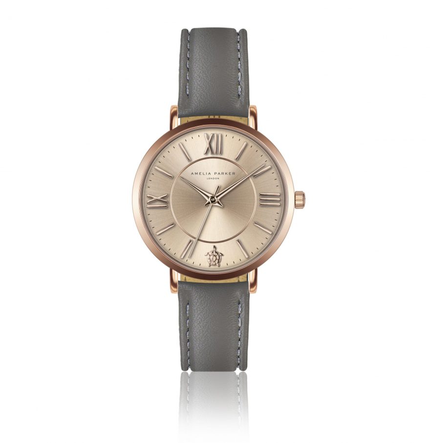 Petite Rose Grey Leather