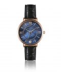 Petite Blue Black Leather