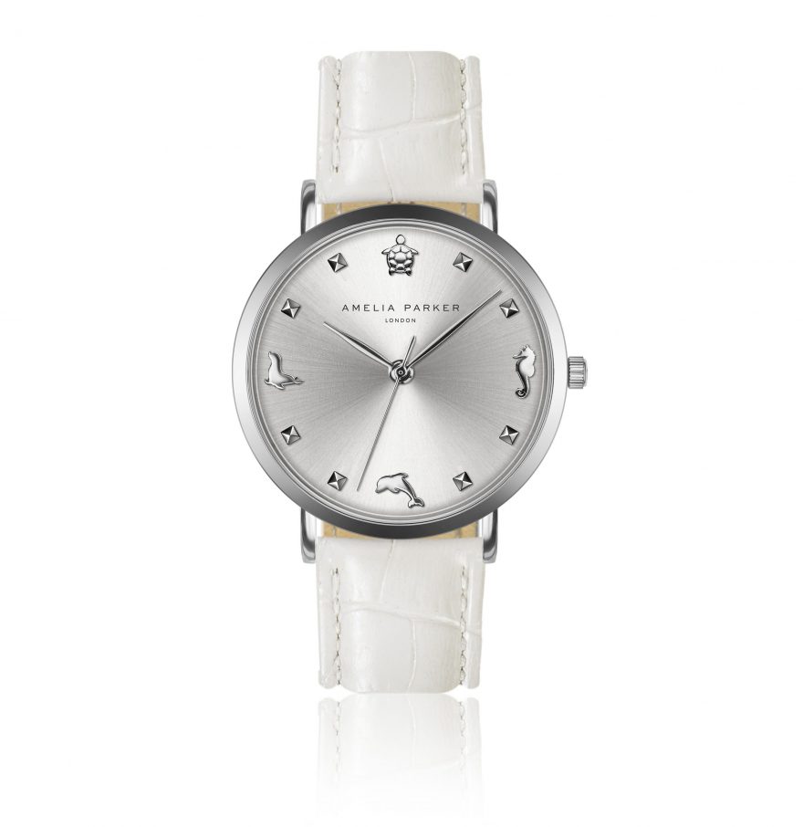 Charm White Leather