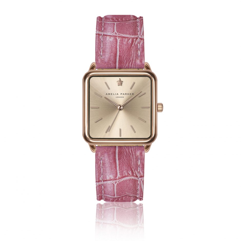 Gold Plaza Pink Leather
