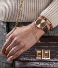 Gold Sky Brown Leather